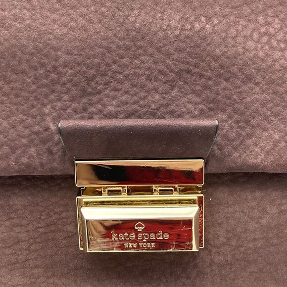 Kate Spade New York  Bordeaux Cown Hide Leather Shoulderbag Handbag - Picture 5 of 13